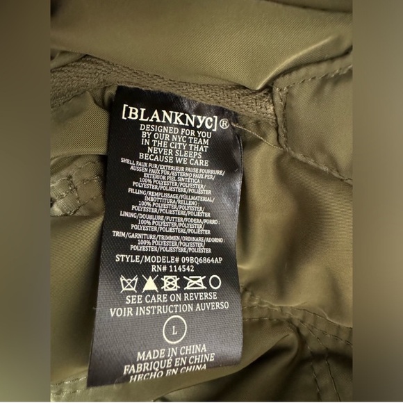 NWT Anthropologie x Blank NYC Cloud Forest Sherpa Jacket - Size Large - Picture 7 of 8